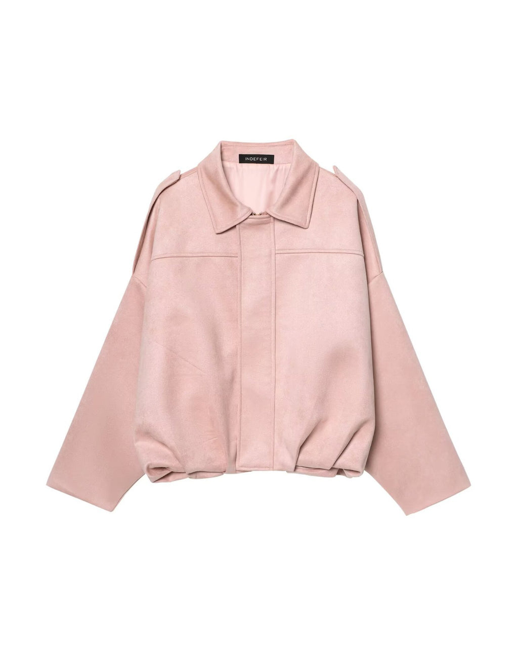 Suede Textured Aviator Long Sleeve Jacket