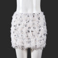 Ins-style Beaded Fluffy Sexy Low-rise Skirt For Women
